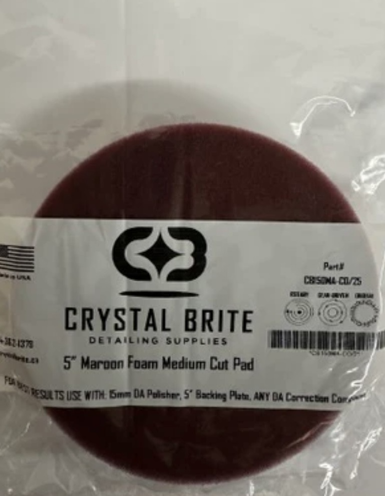 Crystal Brite 5” Maroon Foam Pad – Shine Supply Limited